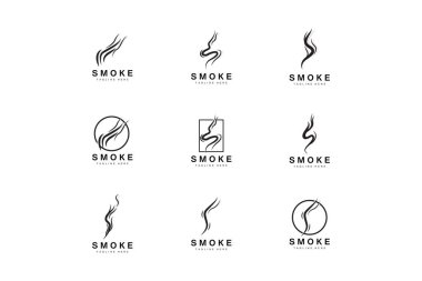 Steam Steam Logo Vector Hot Evaporating Aroma. Smell Line Illustration, Cooking Steam Icon, Steam Train, Baking, Smoking