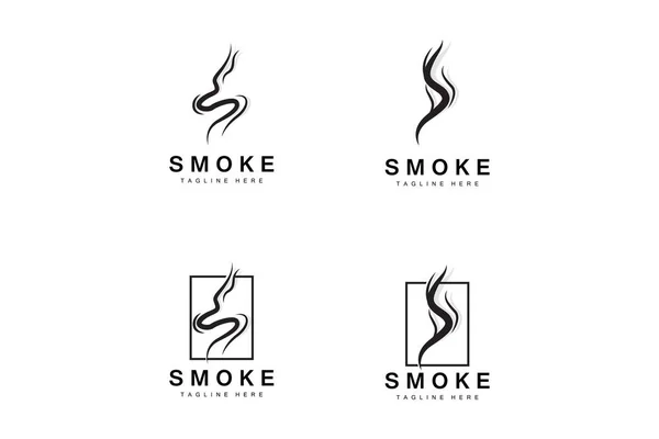 Steam Steam Logo Vector Hot Evaporating Aroma Smell Line Illustration — Stock Vector