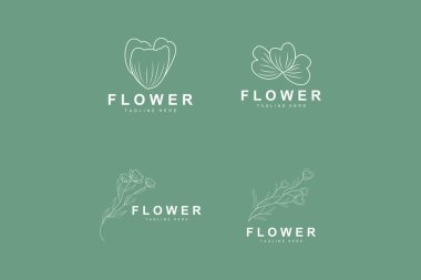 Floral Logo, Leaves And Flowers Botanical Garden Vector, Floral Design Of Life