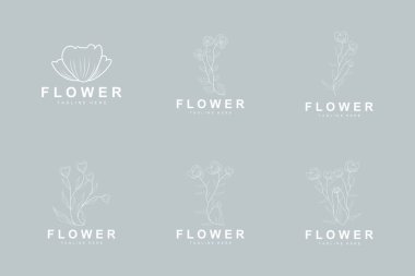Floral Logo, Leaves And Flowers Botanical Garden Vector, Floral Design Of Life
