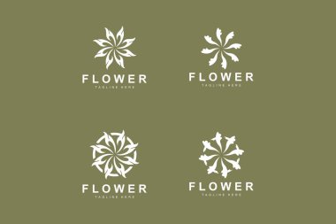 Floral Logo, Leaves And Flowers Botanical Garden Vector, Floral Design Of Life