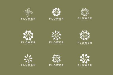 Floral Logo, Leaves And Flowers Botanical Garden Vector, Floral Design Of Life