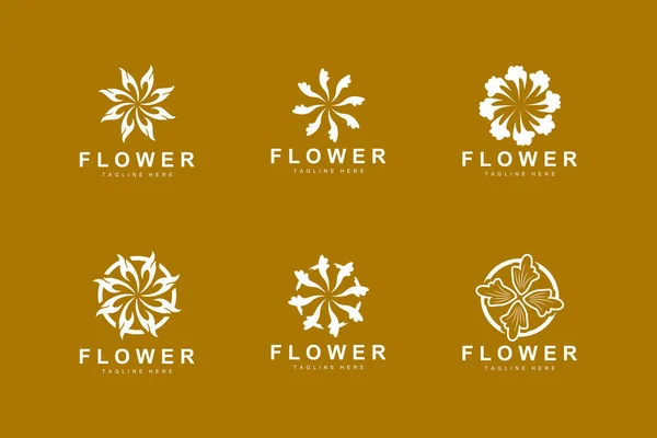 Floral Logo Leaves Flowers Botanical Garden Vector Floral Design Life — стоковый вектор