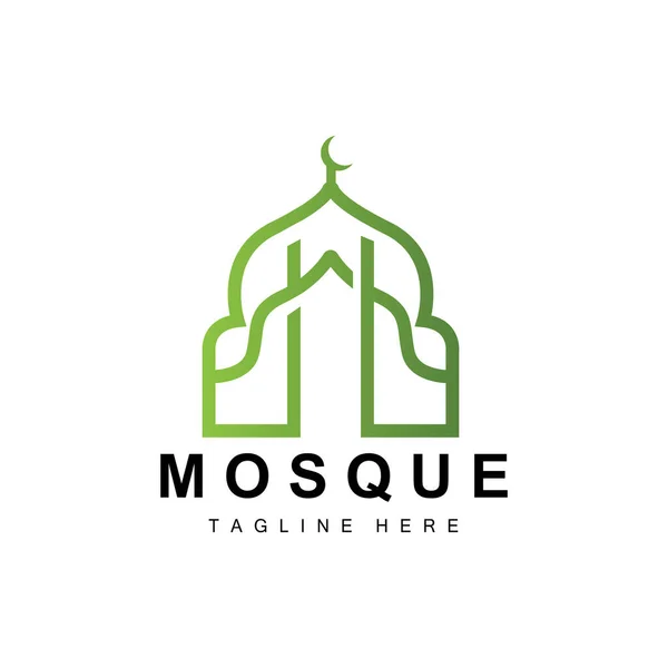 Stock vector Mosque Logo, Islamic Worship Design, Eid Al Fitr Mosque Building Vector Icon Template, Ramadan, Eid Al Adha