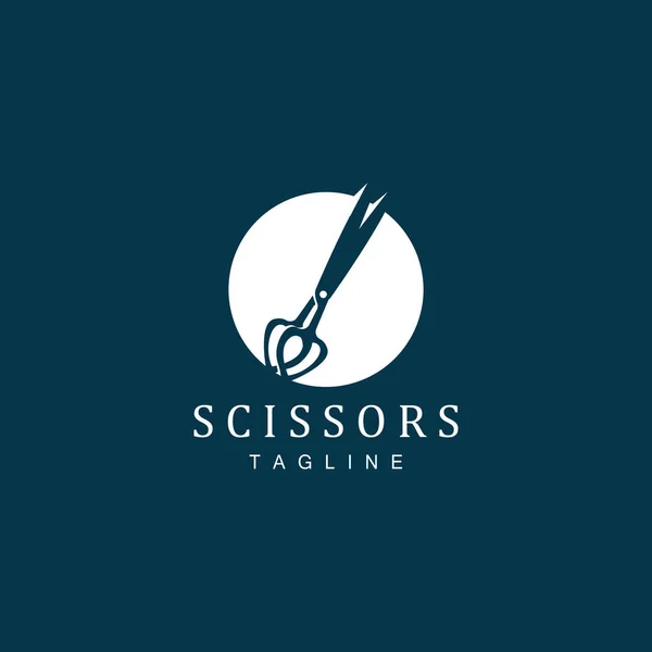 Schere Logo Rasierer Vektor Einfaches Friseurgeschäft Design Symbol Hintergrund Symbol — Stockvektor