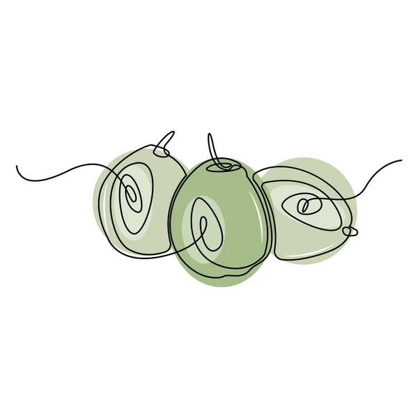 Guava Logo Vector Garden Farm Guava Juice Fruit Line Design — 图库矢量图片