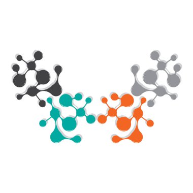 Nöron Logosu, Cel DNA Ağ Vektörü, ve Parçacık Teknolojisi, Basit Çizim Şablonu Tasarımı