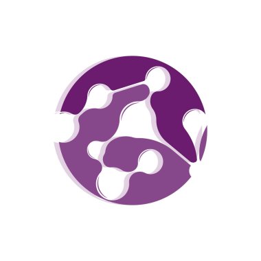 Nöron Logosu, Cel DNA Ağ Vektörü, ve Parçacık Teknolojisi, Basit Çizim Şablonu Tasarımı