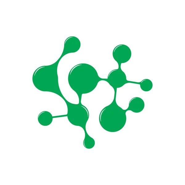 Logo Neuronu Wektor Sieci Cel Dna Technologia Cząstek Prosty Projekt — Wektor stockowy