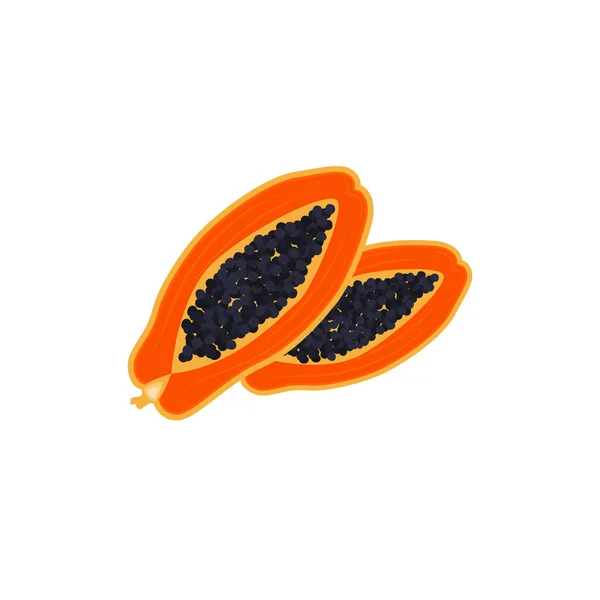 木瓜标志设计 维他命果蝇 果品品牌图解图标 — 图库矢量图片