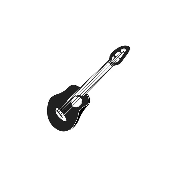 Гитара Уфимский Музыкальный Инструмент Вектор Дизайн Силуэта — стоковый вектор