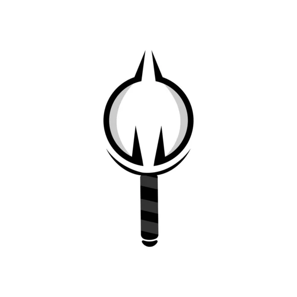 Suche Logo Objektlupe Design Detektiv Werkzeug Vektor Vorlage Illustration Symbol — Stockvektor