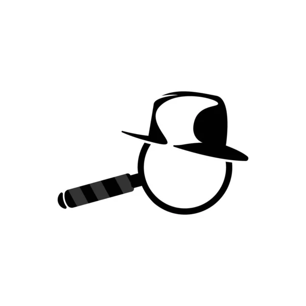 Логотип Поиска Дизайн Увеличителя Объектов Вектор Инструмента Детектива Символ Иллюстрации — стоковый вектор