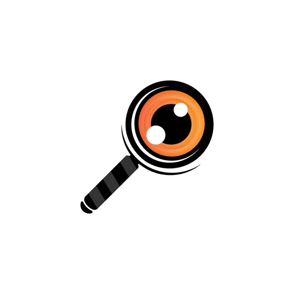 Логотип Поиска Дизайн Увеличителя Объектов Вектор Инструмента Детектива Символ Иллюстрации — стоковый вектор