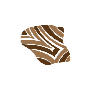 Ahşap logo, ahşap katmanlar ve doğal lifler tasarım, marangoz taşıyıcı, ahşap aletler.