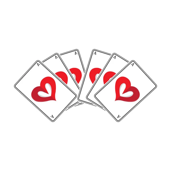 Casino Poker Vintage Logo Vector Diamonds Corazones Espadas Poker Club — Vector de stock