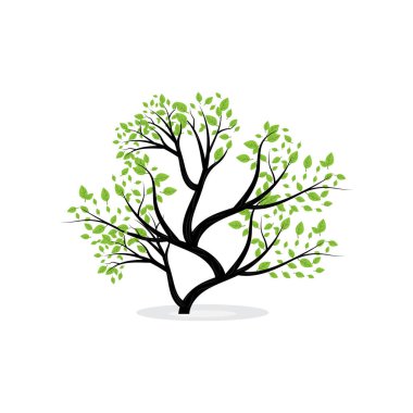 Bonsai Ağacı Logosu. Basit Minimalist Silüet Tasarımı, Bitki Vektörü, Simge Resmetme Elemanı