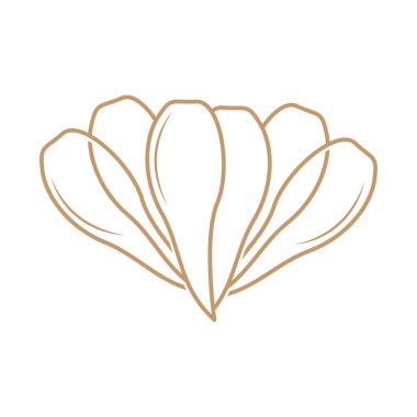 Ayçiçeği Logosu, Çiçek Bahçesi Basit Tasarım, Vektör Çizimi Şablonu