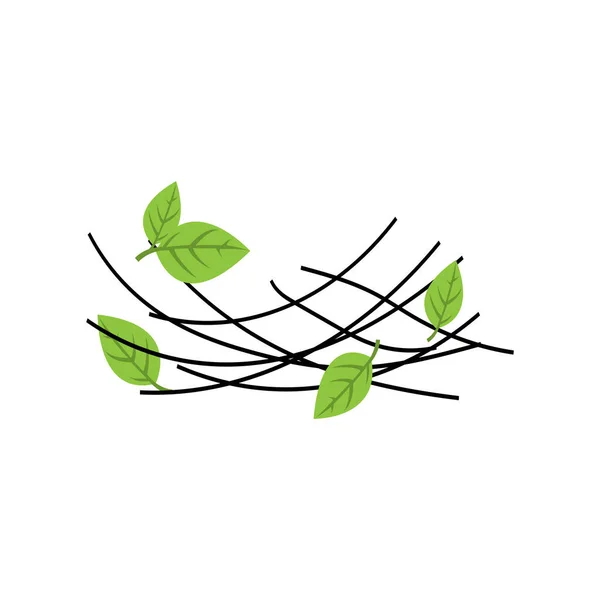 Logo Del Nido Pájaro Plantilla Ilustración Diseño Vectorial — Vector de stock