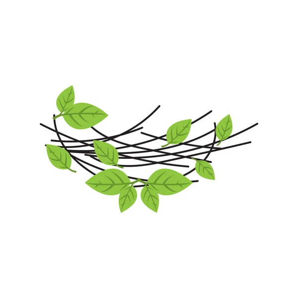 Bird Nest Logo Vector Design Illustration Mall — Stock vektor