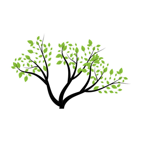 Bonsai Tree Logo. Simple Minimalist Silhouette Design, Plant Vector, Icon Illustration Element