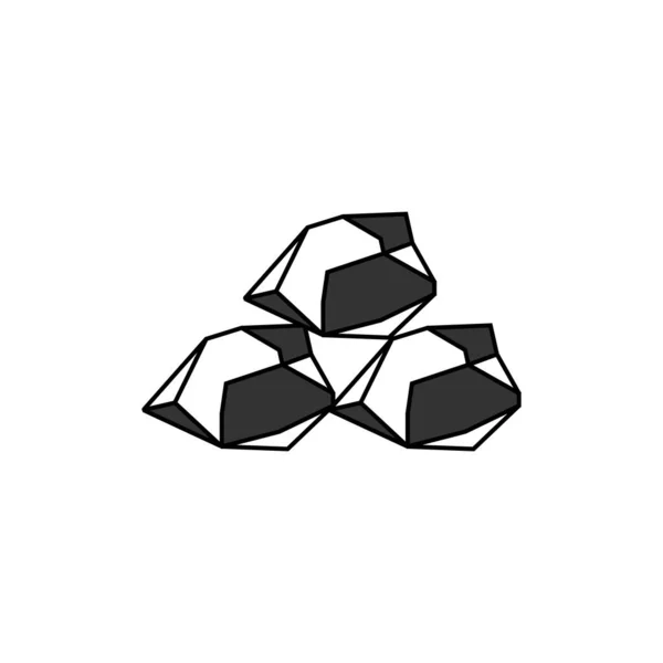 Logotipo Piedra Piedra Natural Abstracta Diseño Del Contorno Vector Lujo — Archivo Imágenes Vectoriales