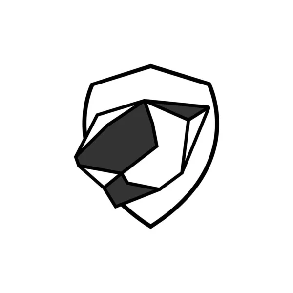 Logotipo Piedra Piedra Natural Abstracta Diseño Del Contorno Vector Lujo — Vector de stock