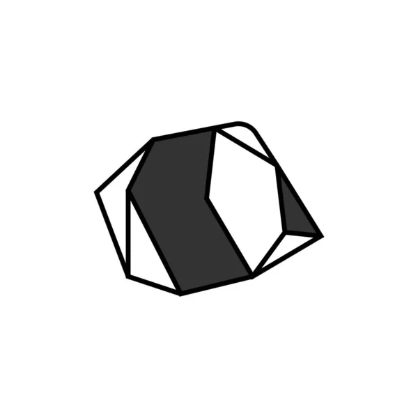 Stone Logo Natursten Sammanfattning Disposition Design Vector Luxury Vintage Emerald — Stock vektor