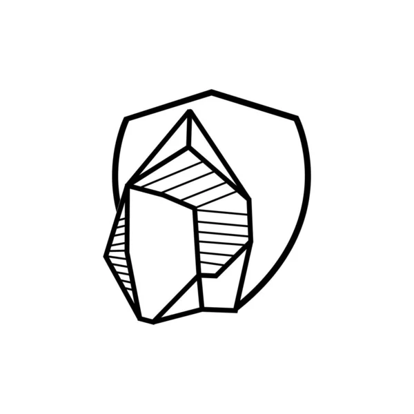Λογότυπο Πέτρας Αφηρημένη Φυσική Πέτρα Σχεδίαση Περίγραμμα Vector Luxury Vintage — Διανυσματικό Αρχείο