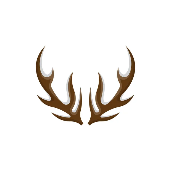 Hirschhornlogo Tiervektor Minimalistisches Einfaches Design Illustration Symbol Ikone — Stockvektor