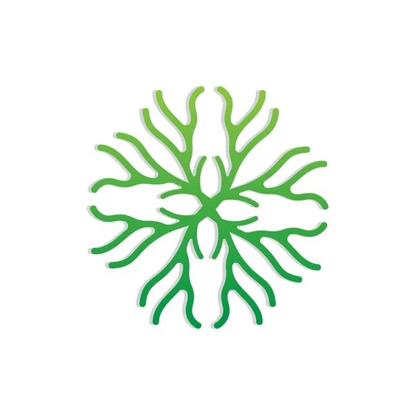 Logo Corail Lieu Conception Plantes Marines Animal Marin Vecteur Mer — Image vectorielle
