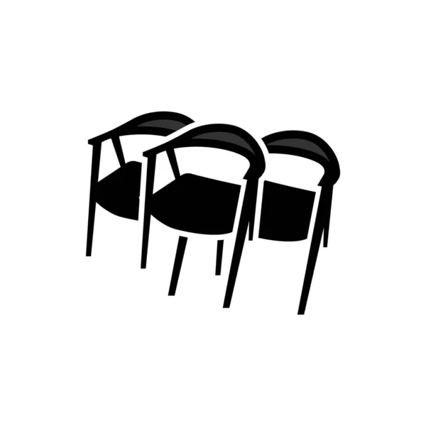 Logo Della Mobilia Disegno Dell Arredamento Domestico Illustrazione Dell Icona — Vettoriale Stock