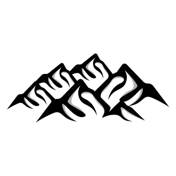 Dağ Logosu Doğa Manzarası Tasarımı Tırmanışçılar Macera Şablon Llüstrasyonu — Stok Vektör