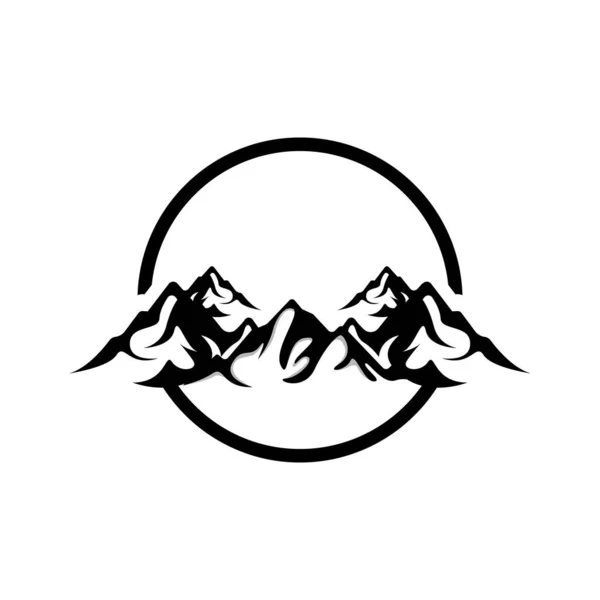 Mountain Logo Nature Landscape View Design Climbers Adventure Template Illustration — 스톡 벡터