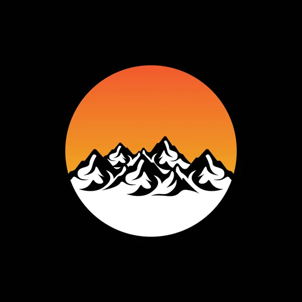 Logotipo Montaña Naturaleza Vista Del Paisaje Diseñar Escaladores Aventura Ilustración — Vector de stock