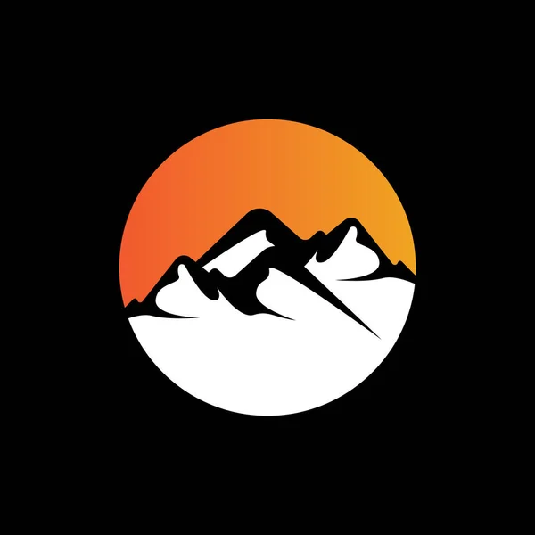 Logotipo Montanha Vista Paisagem Natureza Design Alpinistas Aventura Ilustração Modelo —  Vetores de Stock