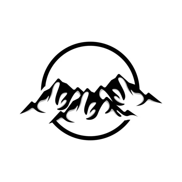 Логотип Горы Вид Природу Дизайн Альпинисты Приключения Иллюстрация Шаблона — стоковый вектор