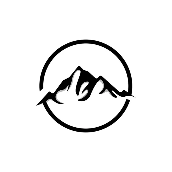 Mountain Logo Nature Landscape View Design Hegymászók Kalandok Template Illusztráció — Stock Vector