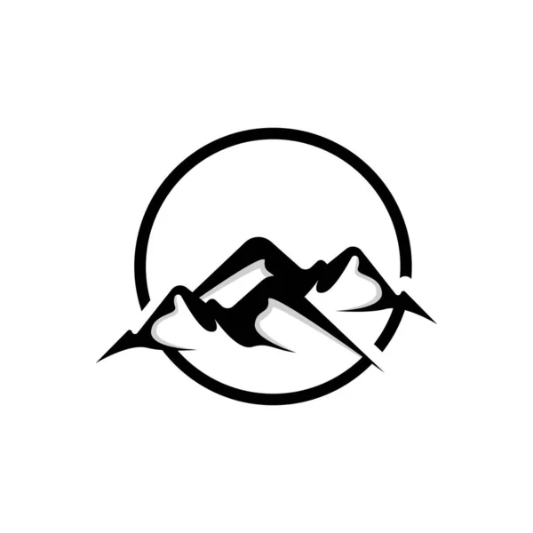 Logo Montagne Nature Paysage Conception Escalades Aventure Illustration Modèle — Image vectorielle