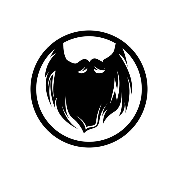 Beard Logo Design Male Face Appearance Vector Babershop Hair Appearance — Stock Vector