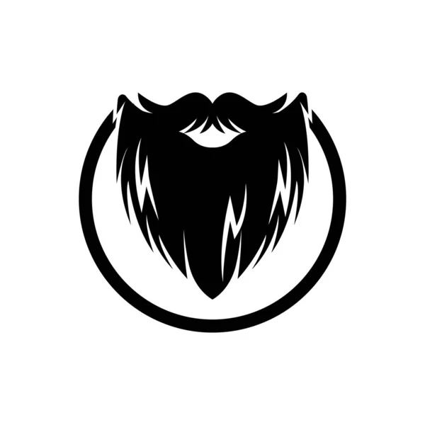 Beard Logo Design Male Face Appearance Vector Babershop Hair Appearance — Stock Vector