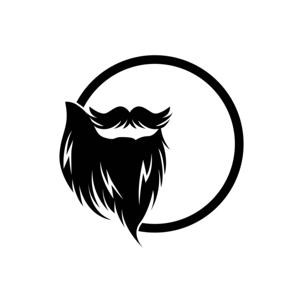 Vousy Logo Design Muž Vzhled Vektor Pro Babershop Vlasy Vzhled — Stockový vektor