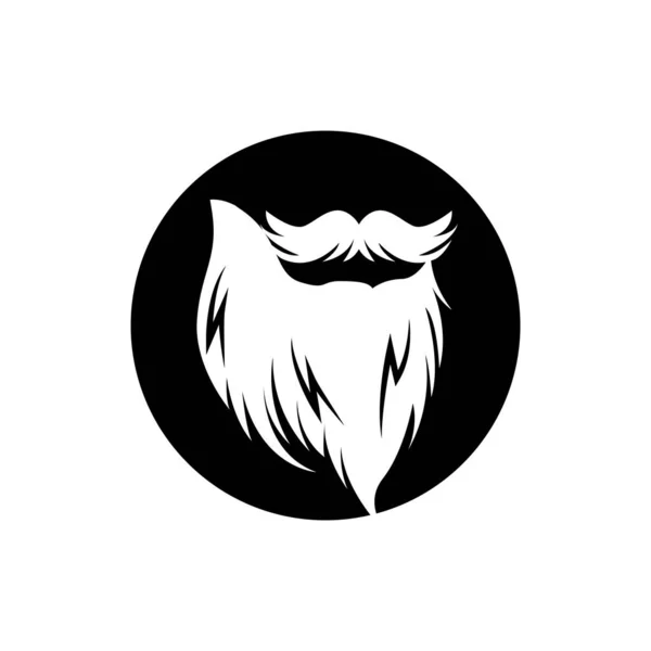 Diseño Del Logotipo Barba Vector Apariencia Cara Masculina Para Babershop — Vector de stock