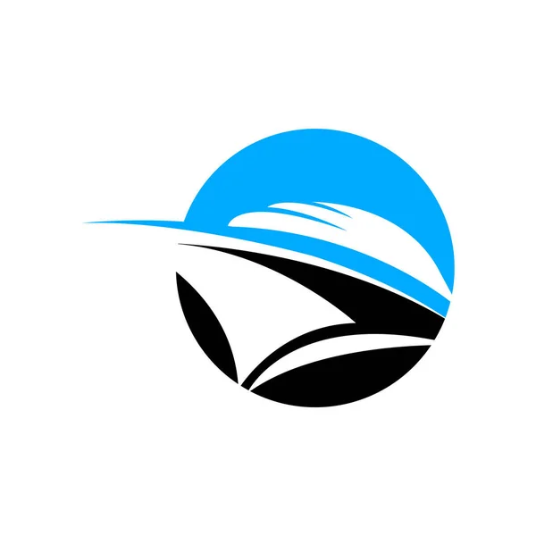 Diseño Del Logotipo Del Buque Carga Vector Transporte Marítimo Barco — Vector de stock