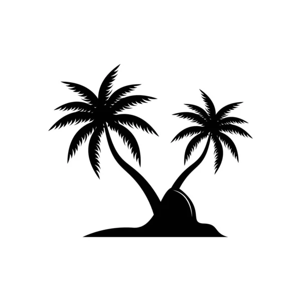 Conception Logo Cocotier Vecteur Plante Plage Été Palmier Modèle Illustration — Image vectorielle