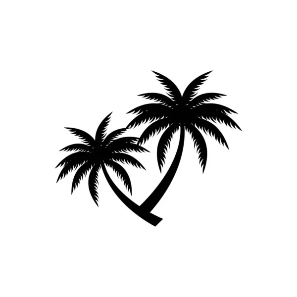 Hindistan Cevizi Ağacı Logosu Tasarımı Plaj Bitkisi Vektörü Palmiye Ağacı — Stok Vektör