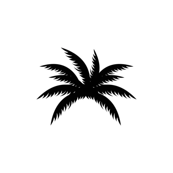 Design Loga Kokosového Stromu Vektor Plážové Rostliny Léto Palmovém Stromě — Stockový vektor