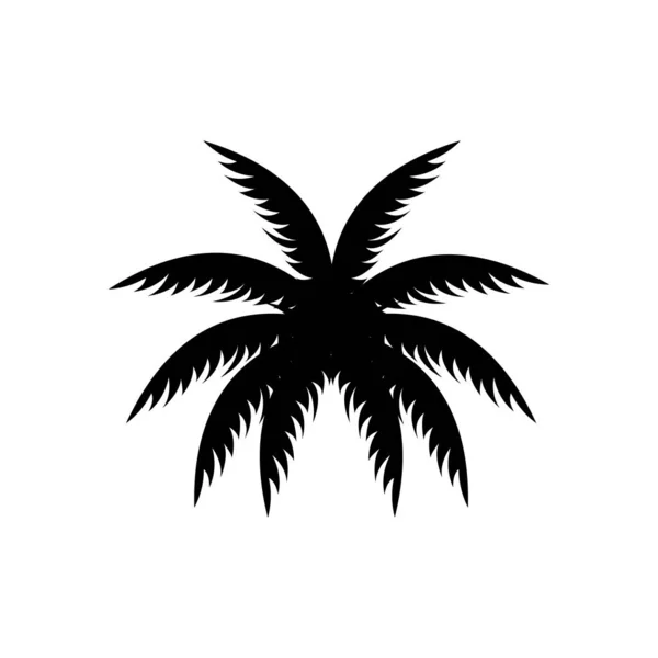 Design Loga Kokosového Stromu Vektor Plážové Rostliny Léto Palmovém Stromě — Stockový vektor