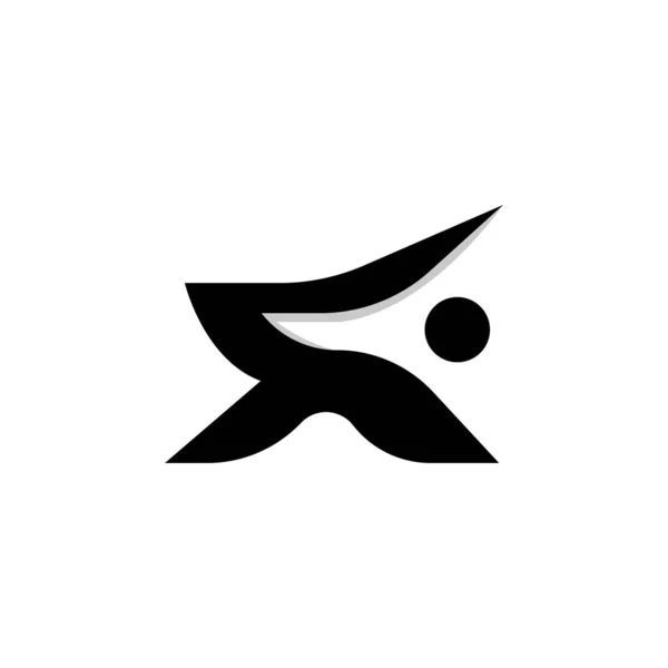 R文字ロゴデザイン ベクトル記号イラスト アルファベットブランドロゴデザイン — ストックベクタ