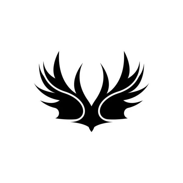 Design Logotipo Asa Asas Falcão Águia Vetor Pássaro Voador Beleza — Vetor de Stock